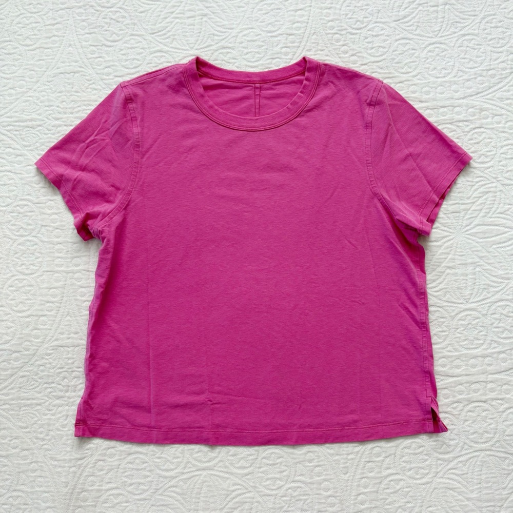 Lululemon Relaxed Fit Cotton-Blend T-Shirt, Pink